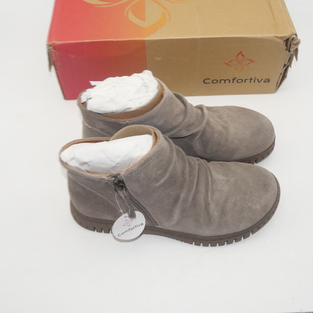 NEW Comfortiva Calla Taupe Brown Tan Oiled Suede Women's Size 6 - Picture 7 of 10